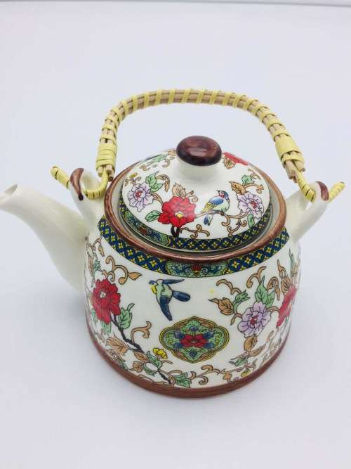 Chinese Tea Pot Tea pot/Chinese style tea pot/Flower design tea pot/Ceramic tea pot--750ml #3