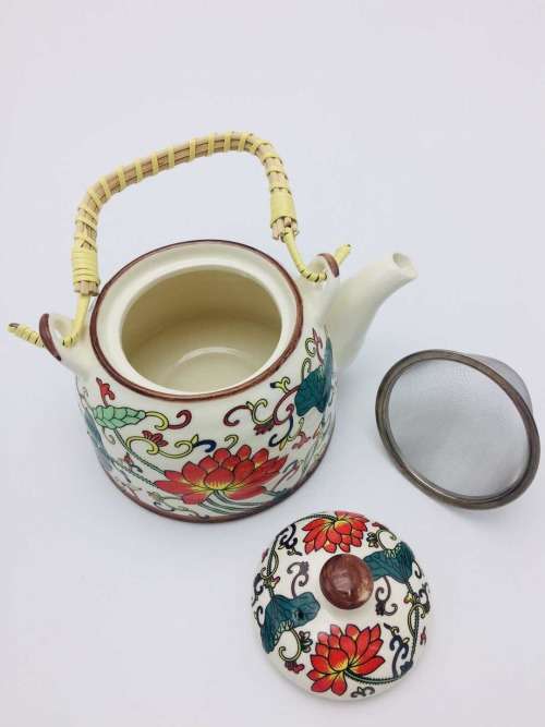 Chinese Tea Pot Tea pot/Chinese style tea pot/Flower design tea pot/Ceramic tea pot--750ml #3