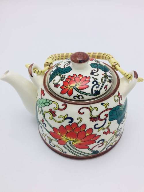 Chinese Tea Pot Tea pot/Chinese style tea pot/Flower design tea pot/Ceramic tea pot--750ml #3