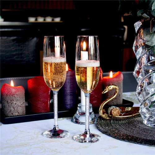 6pc/ Champagne glass cheers/Champagne glass set/6pcs king dealay champagne glasses  Crystal Wedding