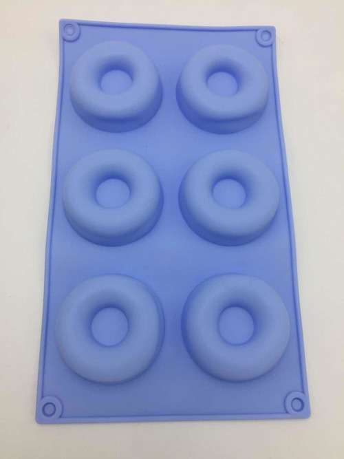 6pcs Cake mould/bakeware mould/square ice mould/Silicone mould donuts mold--blue