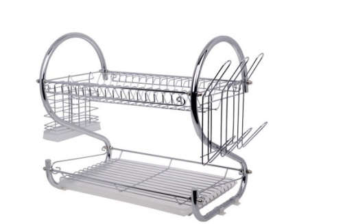 2 layer Dish Rack Kitchen Collection Shelf Drainer Stainless Steel dish rack Two-tier dish rack
