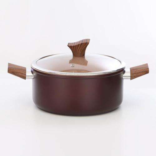 AMERCOOK BRAND-OAK STONE SERIE  NON-STICK POT ALUMNIUM POT--24CM