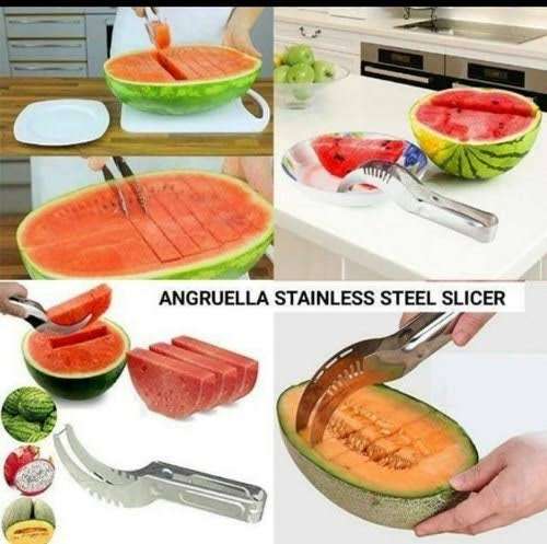 Watermelon cutter Multifunctional cutter Cantaloupe cutter Stainless steel blade Melon slicer