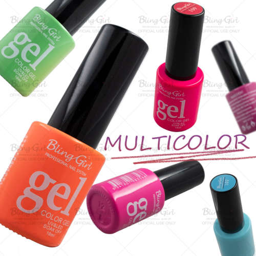 Bling Girl Gel Smalto Soak Off UV/LED Full Set, 120 Colour Gels+ Top and Base Coat