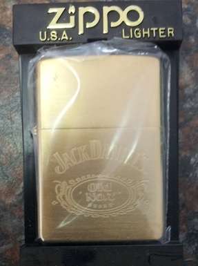 Jack Daniels Zippo Solid Brass