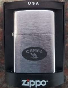 Camel Brushed Chrome Zippo