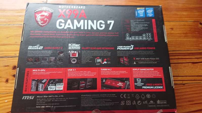 Broken MSI X99A Gaming 7 Motherboard LGA 2011v3