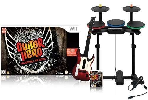 Wii Guitar Hero(Guitar and drums and game) No Mic