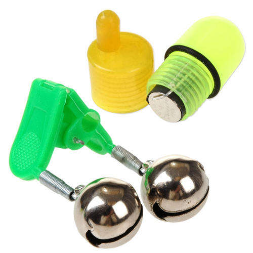 1x Fishing Rod Red LED Tip Light Clip On Twin Bell
