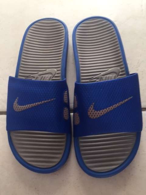 Blue Nike Flip Flops Size 9