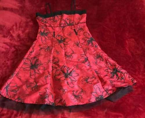 Black and Red Evening Party Dress