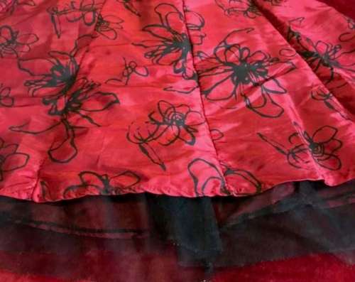Black and Red Evening Party Dress