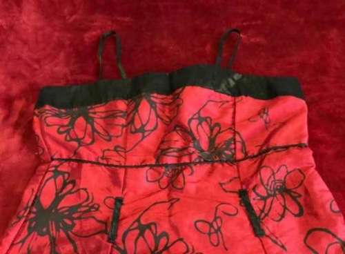 Black and Red Evening Party Dress
