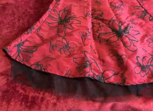Black and Red Evening Party Dress