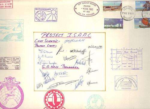 THEMATIC : ANTARCTICA : Project I.S.A.A.C 20 Signatures. Weather Station Stamps 9.2.1983(see notes)