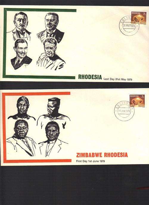 RHODESIA 2 x COMMEMORATIVE COVERS + Accompanying Letter. Limited ed of 1500 Pairs MINT (see scans)