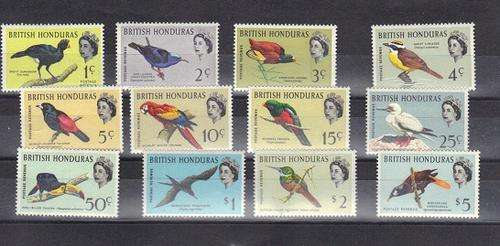 BRITISH HONDURAS Bird set to $5  (Mint Lightly Mounted)