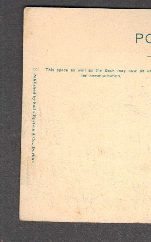 VINTAGE  POSTCARD by SALLO EPSTEIN & Co  No 2.... CIRCA 1900.... Condition good