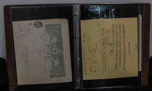 INDIA & INDIAN STATES Revenue Documents including Tonk States  ... 15 Items in a small ringbinder