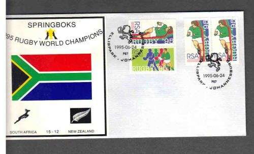 RUGBY  ....  Springboks World Rugby Champions Cover ... Pls Note .. Sticker on Cover
