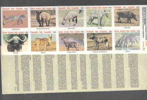 EASTER  Stamps .... 1984 ... Block of 10 ... Cinderella Stamps