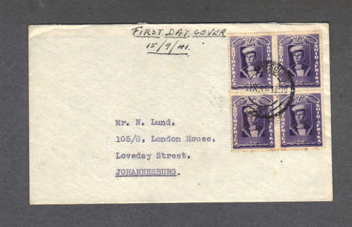 Large  War Effort FDC  .... 2d ... Cover with Small Stains