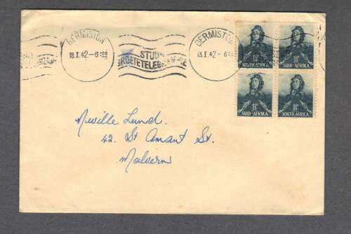 Large  War Effort    ....  1½ p Cover   as per scan Some spotting ... 13.01.1942