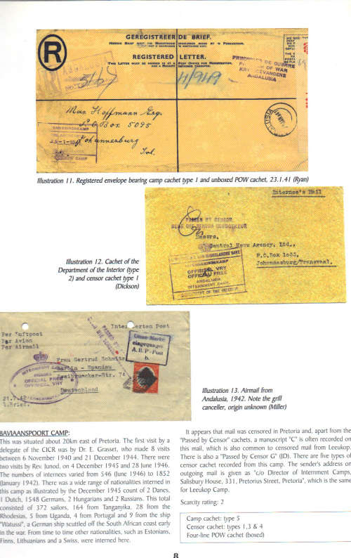 WW2 ..  Booklet ..Prisoner of war and internment Camps in South Africa and their Mail