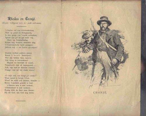 Original Boer War Item ... Song   `Cronje ` A5 size