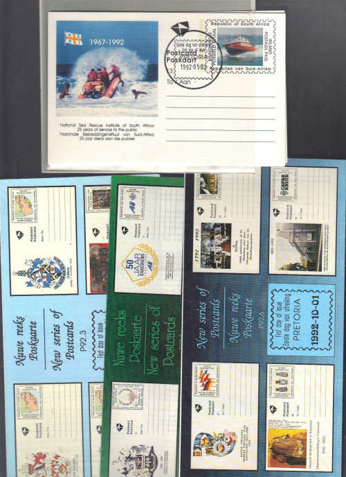 RSA Postcards . SAPO ..  Poster + Odds of Postcard  Issued 2 Mei 1992 .... Clean (5 items)