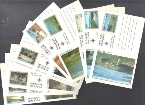 RSA Postcards . SAPO ..   Full set of 10 .... Dams 14c ... Clean
