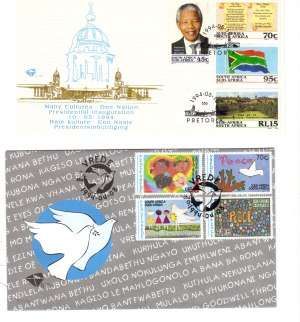 RSA FDC 6.3a and 6.3b VREDE and Pres Mandela inauguration (as new)