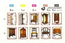 RSA 1992 Antique Cape Furniture SHEETLET of 10 stamps Nos. 2332-2336