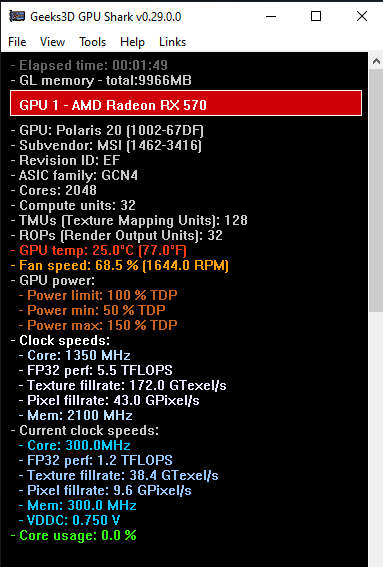 MSI AMD Radeon RX 570 4 Gb graphics card for sale