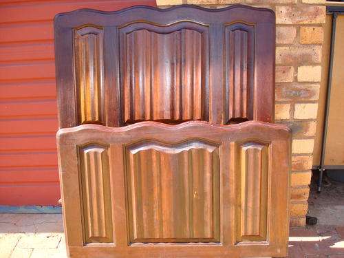 imbuia single headboard