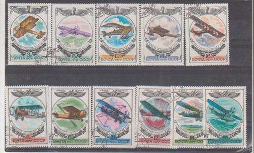 CARD OF RUSSIA - PLANES 1976/77