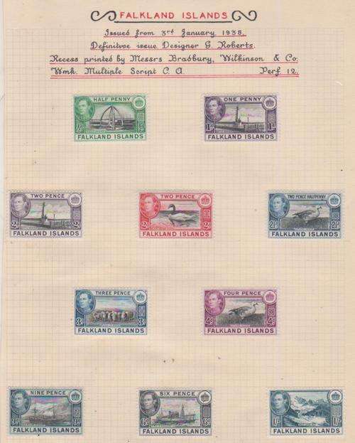 FALKLAND ISLANDS 1938 HINGED MINT