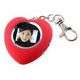 KEYCHAIN DIGITAL PHOTO FRAME - RED HEART,BLACK  OR SILVER OVAL