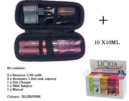 COMBO - NEW TWIN EGO CE6 SET + BOX OF 10 LIQUA 10ML !!SAVE BIG AND BUY BOTH!!