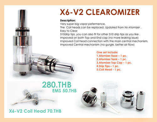 V2 CLEAROMIZER WITH 2 X EXTRA COILS ELECTRONIC CIGARETTES E-CIGS ELECTRONIC CIGARETTE