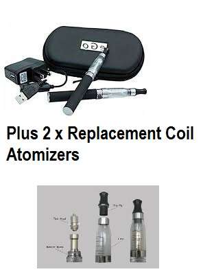 ELECTRONIC CIGARETTES- CE6 DOUBLE SET + 2 REPLACEMENT COIL ATOMIZERS!!!