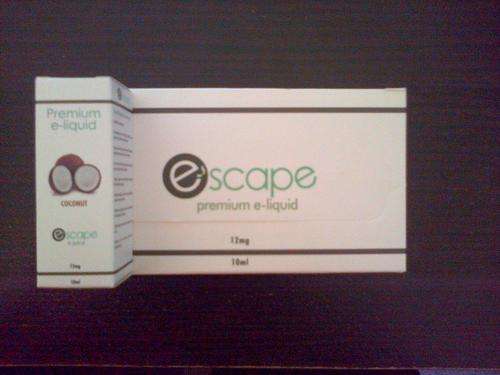 12mg Coconut ELECTRONIC CIGARETTE E-LIQUID  Escape Premium e Juice 10ml - Save on shipping!