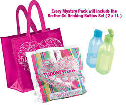 TUPPERWARE Mystery pack with FREE On-the-go bottle set 2 x1L