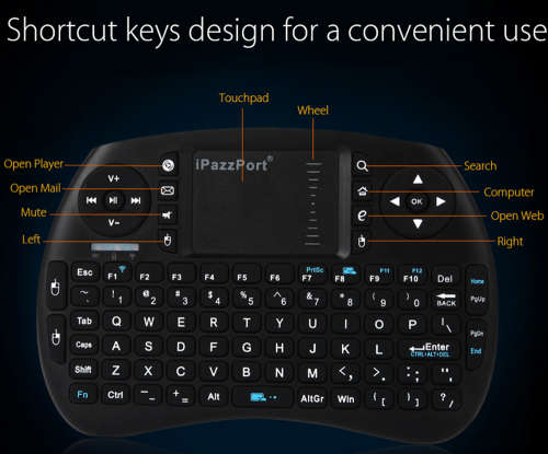Wireless Keyboard Handheld Touchpad Keyboard Mouse For PC Android TV BOX DY