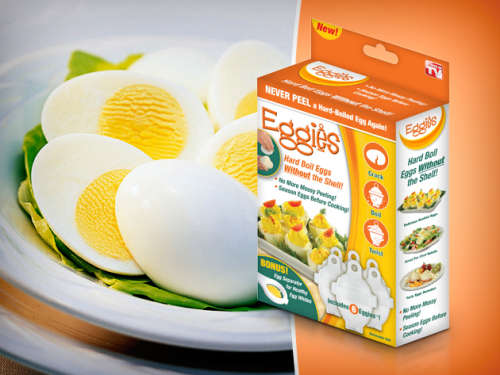 Eggies - Hard Boiled Eggs Without The Shell!