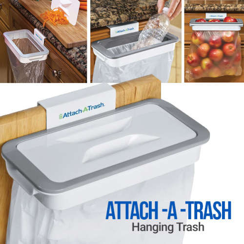 Attach a Trash - Hanging Trash Bag Holder