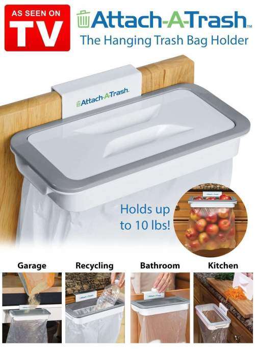 Attach a Trash - Hanging Trash Bag Holder