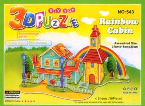 3D PUZZLE RAINBOW CABIN