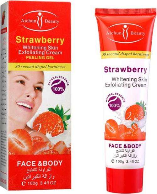 STRAWBERRY WHITENING SKIN EXFOLIATING CREAM